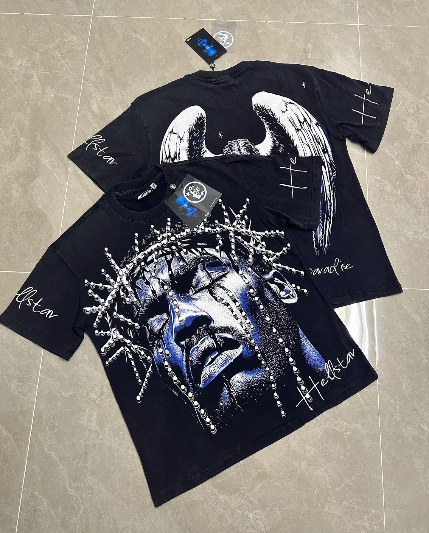 950# Black I P62 Hellstar T （fabric):32 250 Sizes（size）：S-M- L- X L （colour）： Black